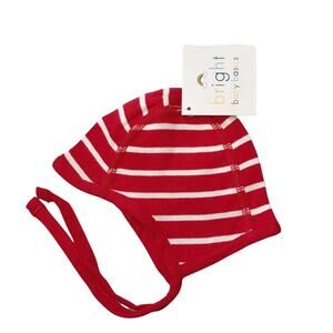 Hanna Andersson 100% Organic Cotton Red Bright Baby Basics Pilot Cap XXS 0-3M